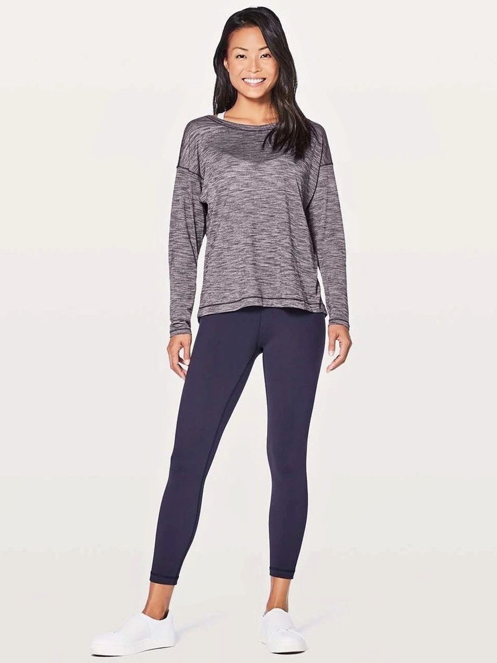 Lululemon Laced With Intent Long Sleeve Black Grape Sz S 4-6